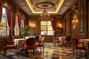 Classical Theme Cafe Interior