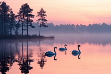 sunset on the lake