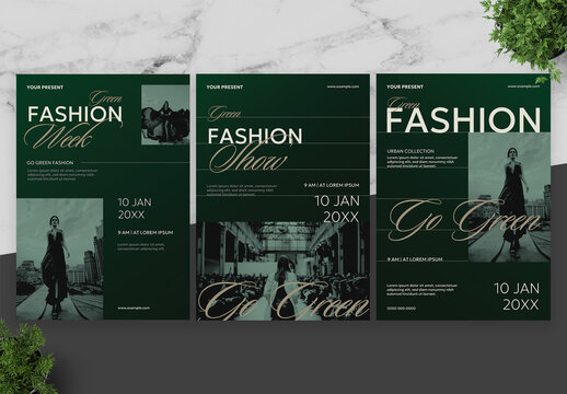Green And White Flyer Event