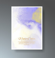 Cards with bright colorful vector watercolor background. Design for your date, postcard, banner.