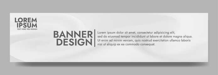 Abstract white wave gradient Banner Design Template