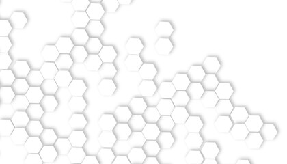 Vector illustration of hexagons pattern. Abstract background with hexagon and white Hexagonal Background.