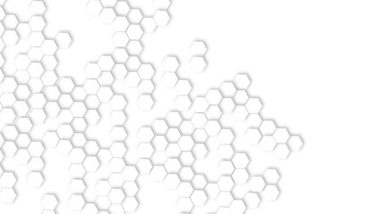 Vector illustration of hexagons pattern. Abstract background with hexagon and white Hexagonal Background.