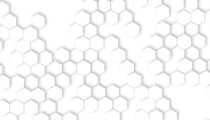 Vector illustration of hexagons pattern. Abstract background with hexagon and white Hexagonal Background.