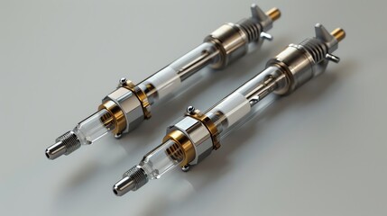 A 3D render of a sidebyside oxygen sensor