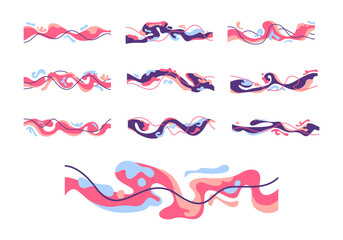 Abstract Pattern of Liquid Blob Element Set 