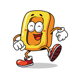 Cute Soap Bar Mascot Vector Illustration