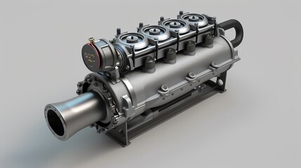 A 3D render of a UTV mass air flow meter