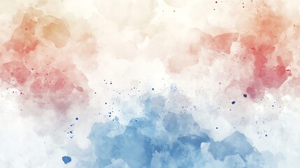 Obraz premium Abstract watercolor background with shades of blue and red.