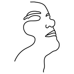 girl Face Line Art