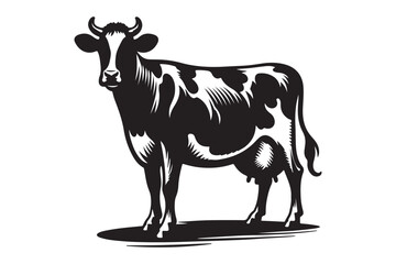 Cow silhouette vector illustration