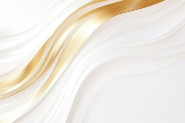 Obraz premium Free plain white background with gold wave