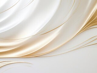 Fototapeta premium Free plain white background with gold wave