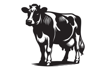 Cow silhouette vector illustration