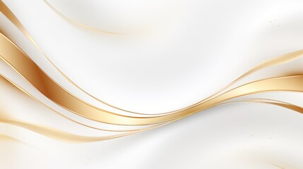 Obraz premium Free plain white background with gold wave