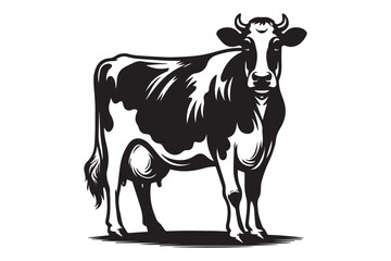 Cow silhouette vector illustration