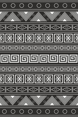 Ethnic Geometric Pattern with Bold Tribal Design