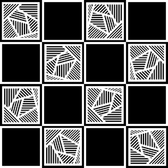 Abstract Geometric Tile Pattern with Triangular Shapes