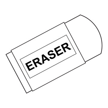 recommend clip art: eraser outline vector illustration