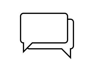 Naklejka premium ミニマルなチャットアイコンD：黒線