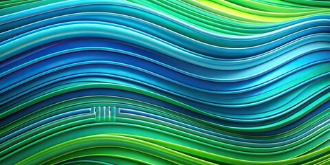 abstract background with blue and green waves