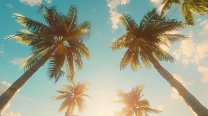 Image of palm trees on a background.