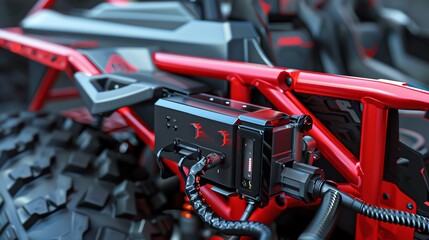A detailed 3D render of a UTV fuel level sensor