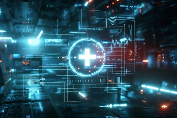 Obraz premium Futuristic Health care and medical