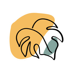 Monstera Leaves Hand Drawn