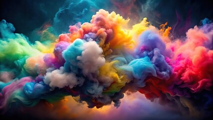 Abstract cloud of colorful blend