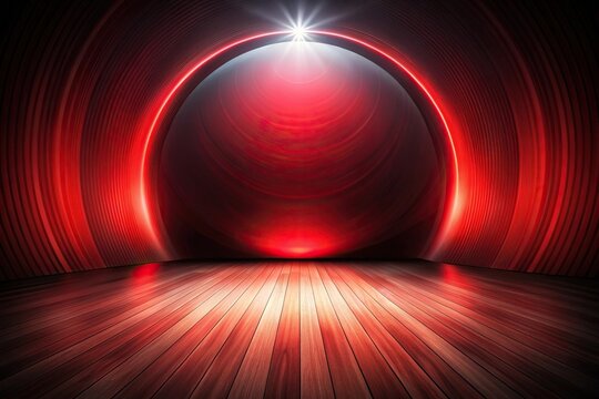 Abstract dark and red lighting background with fisheye effect