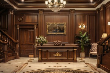 Obraz premium Classical Receptionist Interior