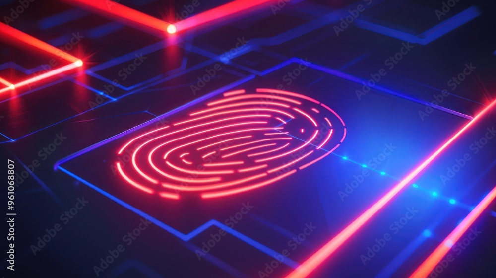 Poster Digital Fingerprint Scan