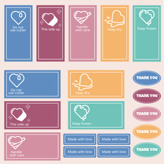 logistics and delivery shipping labels