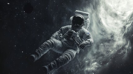 Fototapeta premium Astronaut Floating in Space