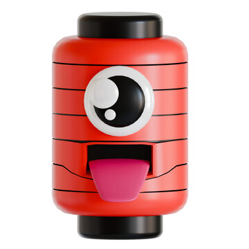 japanese obake 3D icon illustration
