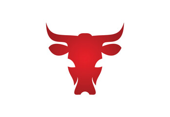 cow cattle Head logo icon, Vector design Concept