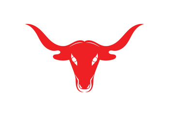 cow cattle Head logo icon, Vector design Concept