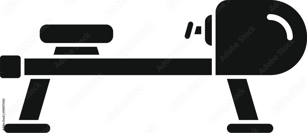 Poster simple vector of a rowing machine used for working out and exercising in the gym