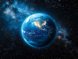 Obraz premium blue planet in space