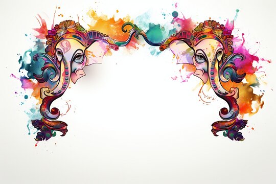 Free ganesha art in white background