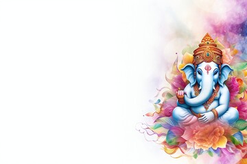 Free ganesha art in white background