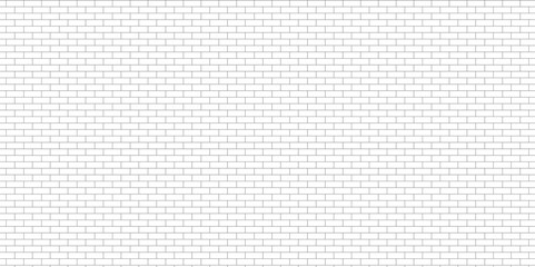 White brick wall seamless background. Modern style. Vector illustration. Abstract overlay. Dirty and damaged backdrop.