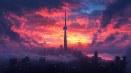 Toronto Skyline at Sunset