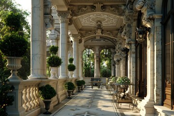 Obraz premium Classical Building Terrace