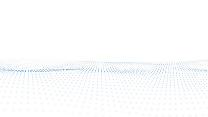 Modern digital dotted waves on loop white background. - Powered by Adobe