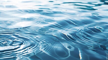 227. Spa concept background featuring a tranquil blue water surface with delicate rings and ripples, evoking serenity and renewal