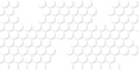 Hexagons pattern in 3D perspective abstract background. Abstract background with simple hexagonal elements.