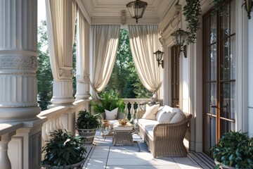 Fototapeta premium Classical Building Terrace