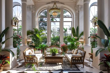 Fototapeta premium Classical Building Terrace